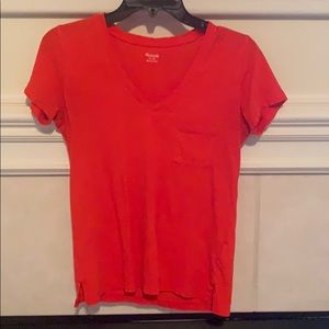 Madewell red shirt